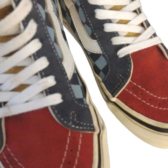 Vans Blue Red Sk8 Hi #38 Reissue 50th Anniversary Skate Sneakers W7.5 M6 - Picture 16 of 16